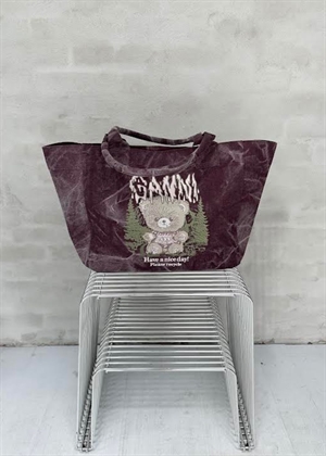 Medium trapeze shopper now teddy bear Port Royale C2080040 Ganni 